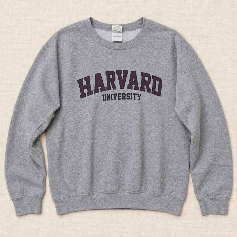 Harvard University Gildan Heavy Blend Sweatshirt Gray Medium Ivy League